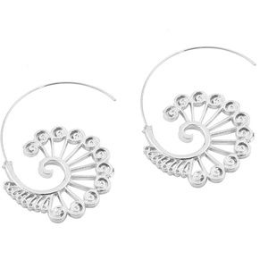 Sacred Spiral Festival Boho Hoop Threader Earrings